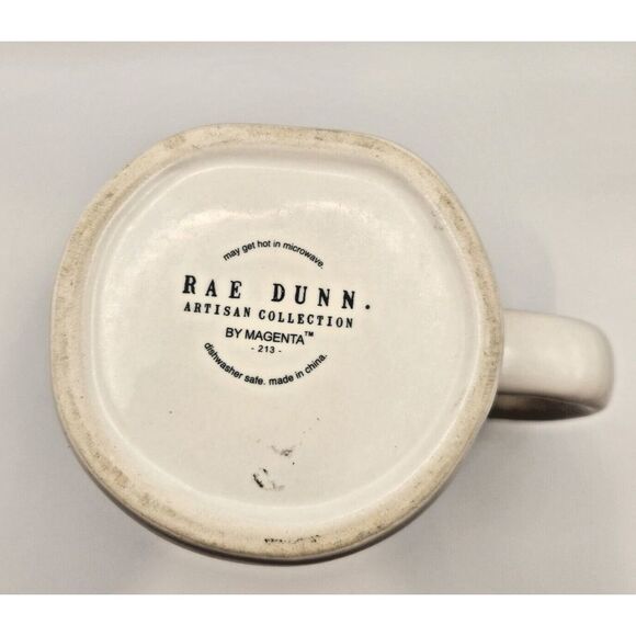 RAE DUNN Artisan Collection #213 "JITTER BUG" White Mug - Picture 2 of 10